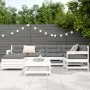 Gartensofa-Set 7-teilig aus massivem weißem Kiefernholz von vidaXL, Gartensets - Ref: Foro24-3250941, Preis: 469,08 €, Rabatt: %