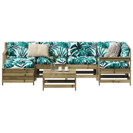 Gartensofa-Set 7-teilig aus imprägniertem Kiefernholz von vidaXL, Gartensets - Ref: Foro24-3250943, Preis: 410,73 €, Rabatt: %