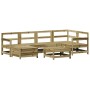 Gartensofa-Set 7-teilig aus imprägniertem Kiefernholz von vidaXL, Gartensets - Ref: Foro24-3250943, Preis: 416,14 €, Rabatt: %