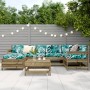 Gartensofa-Set 7-teilig aus imprägniertem Kiefernholz von vidaXL, Gartensets - Ref: Foro24-3250943, Preis: 416,14 €, Rabatt: %