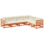 6-piece garden sofa set with wax-brown pine wood cushions by vidaXL, Garden sets - Ref: Foro24-3299457, Price: 693,87 €, Disc...