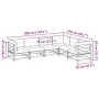 6-teilige Gartensofagarnitur mit wachsbraunen Kissen aus Kiefernholz von vidaXL, Gartensets - Ref: Foro24-3299457, Preis: 685...