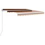 Toldo retráctil manual naranja y marrón 350x250 cm by vidaXL, Awnings - Ref: Foro24-3051211, Price: 430,66 €, Discount: %