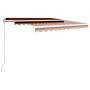 Toldo retráctil manual naranja y marrón 350x250 cm by vidaXL, Awnings - Ref: Foro24-3051211, Price: 380,73 €, Discount: %