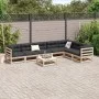 Juego de sofás de jardín 8 pzas madera maciza de pino de vidaXL, Conjuntos de jardín - Ref: Foro24-3299474, Precio: 434,55 €,...