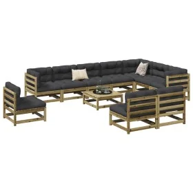 Garden sofa set 11 pieces impregnated pine wood by vidaXL, Garden sets - Ref: Foro24-3299488, Price: 611,62 €, Discount: %
