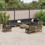 Garden sofa set 11 pieces impregnated pine wood by vidaXL, Garden sets - Ref: Foro24-3299488, Price: 619,47 €, Discount: %