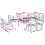 Garden sofa set 11 pieces impregnated pine wood by vidaXL, Garden sets - Ref: Foro24-3299488, Price: 619,47 €, Discount: %
