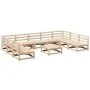 Gartensofa-Set 10-teilig aus massivem Kiefernholz von vidaXL, Gartensets - Ref: Foro24-3299592, Preis: 499,66 €, Rabatt: %