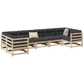 Garden sofa set 7 pieces solid pine wood by vidaXL, Garden sets - Ref: Foro24-3299614, Price: 411,39 €, Discount: %