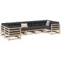 Gartensofa-Set 7-teilig aus massivem Kiefernholz von vidaXL, Gartensets - Ref: Foro24-3299614, Preis: 411,39 €, Rabatt: %