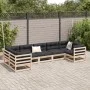 Gartensofa-Set 7-teilig aus massivem Kiefernholz von vidaXL, Gartensets - Ref: Foro24-3299614, Preis: 411,39 €, Rabatt: %