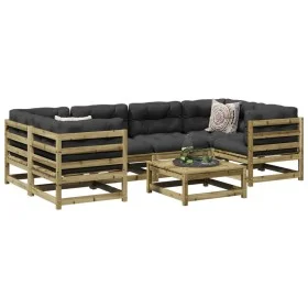 Gartensofa-Set 7-teilig aus imprägniertem Kiefernholz von vidaXL, Gartensets - Ref: Foro24-3299311, Preis: 412,16 €, Rabatt: %