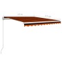 Toldo retráctil manual naranja y marrón 350x250 cm by vidaXL, Awnings - Ref: Foro24-3051211, Price: 380,73 €, Discount: %