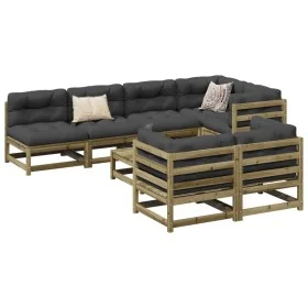 Garden sofa set 8 pieces impregnated pine wood by vidaXL, Garden sets - Ref: Foro24-3299345, Price: 466,14 €, Discount: %