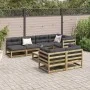 Juego de sofás de jardín 8 pzas madera de pino impregnada de vidaXL, Conjuntos de jardín - Ref: Foro24-3299345, Precio: 466,2...