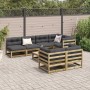 Juego de sofás de jardín 8 pzas madera de pino impregnada de vidaXL, Conjuntos de jardín - Ref: Foro24-3299345, Precio: 472,44 €