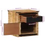 Mesita de noche madera maciza de mango 40x40x45 cm de vidaXL, Mesitas de noche - Ref: Foro24-358915, Precio: 96,12 €, Descuen...