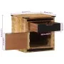 Nachttisch aus massivem Mangoholz, 40 x 40 x 45 cm von vidaXL, Nachttische - Ref: Foro24-358915, Preis: 110,85 €, Rabatt: %