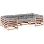 6-piece garden sofa set with Douglas fir wood cushions by vidaXL, Garden sets - Ref: Foro24-3299609, Price: 615,25 €, Discoun...