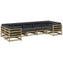 7-piece garden sofa set with impregnated pine wood cushions by vidaXL, Garden sets - Ref: Foro24-3299621, Price: 733,94 €, Di...