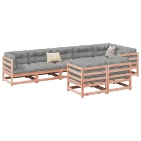 Set de sofás jardín 8 pzas con cojines madera de abeto Douglas de vidaXL, Conjuntos de jardín - Ref: Foro24-3299506, Precio: ...