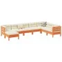 8-piece garden sofa set with wax-brown pine wood cushions by vidaXL, Garden sets - Ref: Foro24-3299578, Price: 692,94 €, Disc...