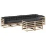 8-piece garden sofa set with solid pine wood cushions by vidaXL, Garden sets - Ref: Foro24-3299504, Price: 761,50 €, Discount: %