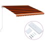 Retractable automatic awning in orange and brown, 400x300 cm. by vidaXL, Awnings - Ref: Foro24-3051203, Price: 547,14 €, Disc...
