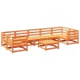 Garden sofa set 8 pieces solid pine wood wax brown by vidaXL, Garden sets - Ref: Foro24-3299332, Price: 503,74 €, Discount: %