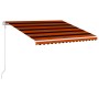 Retractable automatic awning in orange and brown, 400x300 cm. by vidaXL, Awnings - Ref: Foro24-3051203, Price: 547,14 €, Disc...