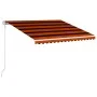 Retractable automatic awning in orange and brown, 400x300 cm. by vidaXL, Awnings - Ref: Foro24-3051203, Price: 678,28 €, Disc...