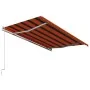 Retractable automatic awning in orange and brown, 400x300 cm. by vidaXL, Awnings - Ref: Foro24-3051203, Price: 678,28 €, Disc...