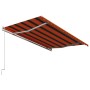 Toldo automático retráctil naranja y marrón 400x300 cm de vidaXL, Toldos - Ref: Foro24-3051203, Precio: 547,14 €, Descuento: %