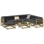 8-piece garden sofa set with impregnated pine wood cushions by vidaXL, Garden sets - Ref: Foro24-3299559, Price: 741,73 €, Di...