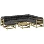 8-piece garden sofa set with impregnated pine wood cushions by vidaXL, Garden sets - Ref: Foro24-3299559, Price: 731,64 €, Di...