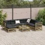 8-piece garden sofa set with impregnated pine wood cushions by vidaXL, Garden sets - Ref: Foro24-3299559, Price: 731,64 €, Di...