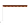 Automatisch einziehbare orangefarbene und braune Markise 400x300 cm von vidaXL, Markisen - Ref: Foro24-3051203, Preis: 680,90...