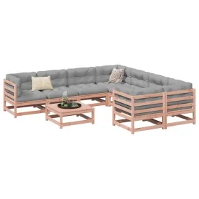 9-piece garden sofa set with Douglas fir wood cushions by vidaXL, Garden sets - Ref: Foro24-3299372, Price: 820,23 €, Discoun...