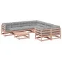9-piece garden sofa set with Douglas fir wood cushions by vidaXL, Garden sets - Ref: Foro24-3299372, Price: 820,23 €, Discoun...