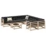 9-piece garden sofa set with solid pine wood cushions by vidaXL, Garden sets - Ref: Foro24-3299370, Price: 794,07 €, Discount: %