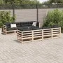 9-piece garden sofa set with solid pine wood cushions by vidaXL, Garden sets - Ref: Foro24-3299358, Price: 794,07 €, Discount: %