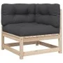 9-piece garden sofa set with solid pine wood cushions by vidaXL, Garden sets - Ref: Foro24-3299358, Price: 794,07 €, Discount: %