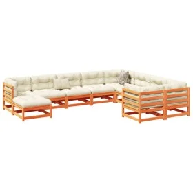 Garden sofa set 10 pieces solid pine wood wax brown by vidaXL, Garden sets - Ref: Foro24-3299637, Price: 623,98 €, Discount: %