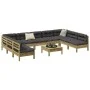 10-piece garden sofa set with impregnated pine wood cushions by vidaXL, Garden sets - Ref: Foro24-3299602, Price: 851,24 €, D...