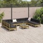 10-teilige Gartensofagarnitur mit Kissen aus imprägniertem Kiefernholz von vidaXL, Gartensets - Ref: Foro24-3299602, Preis: 8...