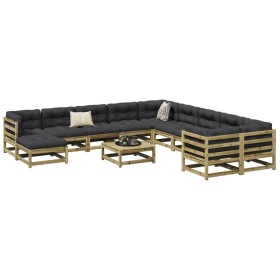 Garden sofa set 12 pieces impregnated pine wood by vidaXL, Garden sets - Ref: Foro24-3299654, Price: 733,27 €, Discount: %