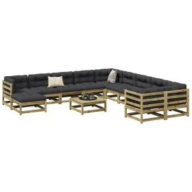 Garden sofa set 12 pieces impregnated pine wood by vidaXL, Garden sets - Ref: Foro24-3299654, Price: 723,02 €, Discount: %