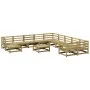 Gartensofa-Set 12-teilig aus imprägniertem Kiefernholz von vidaXL, Gartensets - Ref: Foro24-3299654, Preis: 723,02 €, Rabatt: %