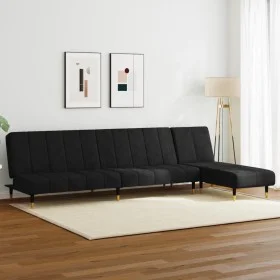 Black velvet 2-piece sofa set by vidaXL, Sofas - Ref: Foro24-3216298, Price: 418,77 €, Discount: %